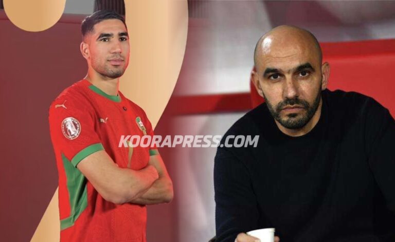 وليد الركراكي يحسم موقف أشرف حكيمي من مباراة جزر القمر أشرف حكيمي