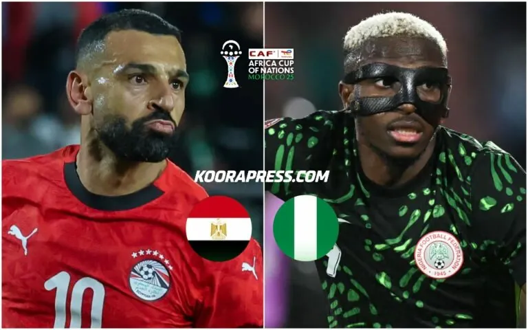 القنوات الناقلة لمباراة نيجيريا ضد مصر اليوم