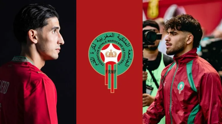 رغم الغياب عن المونديال.. الجامعة تتمسك ببقاء الزلزولي وأكرد إلى جانب الأسود abde-aguerd-frmf
