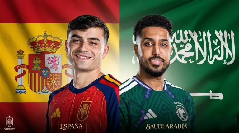 موعد مباراة السعودية واسبانيا
