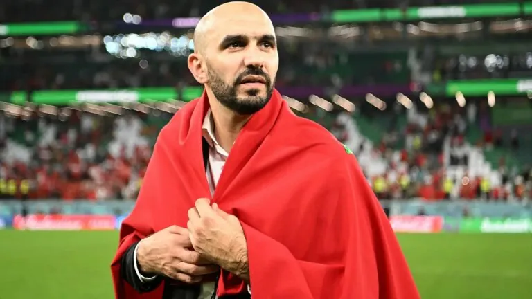 شاهد كيف تفاعل وليد الركراكي مع تأهل “أسود الأطلس” لثمن نهائي مونديال 2026 وليد الركراكي